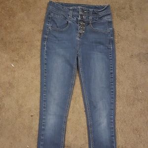 High wasted skinny Blue jeans